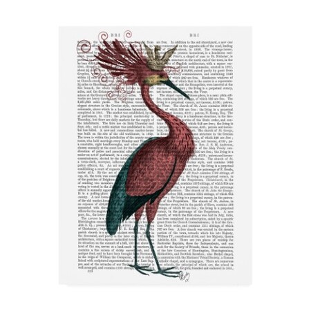 Fab Funky 'Crowed Marsala Heron' Canvas Art,18x24